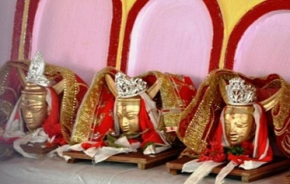 Preparation on peak for the upcoming Kharchi Puja Preparation on peak for the upcoming Kharchi Puja